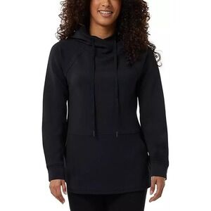 32 Degrees Women's Tech Hoodie Raglan Style Pullover, Black, XS